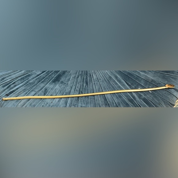 Vntge Metal Gold chain Snake Belt Elastic Oval. BuckleStretch Fashion 27’ Small - Picture 3 of 8